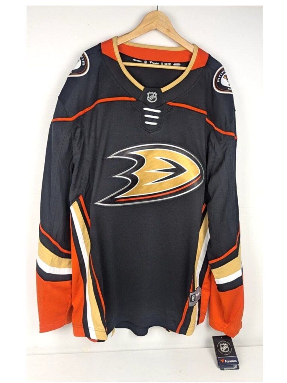 2XL Men's Fanatics NHL Black Anaheim Ducks Breakaway Home Jersey - New With Tag